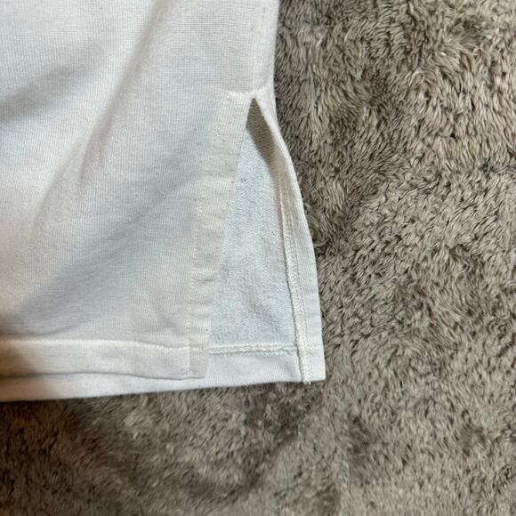 H&M Basics Cream White Tunic Cap Sleeve Top Sweatshirt Sweater XL Women's - Picture 4 of 9